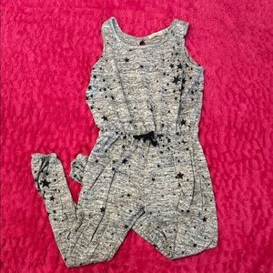 Vintage Havana Gray Star Print Kids Jumpsuit